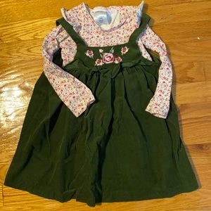 Corduroy Jumper with Matching Shirt